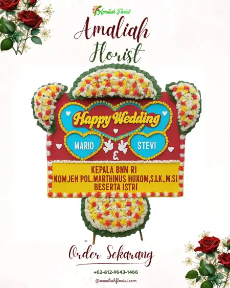 Papan Bunga Pernikahan Kayulemah